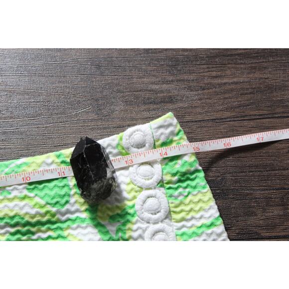 Lilly Pulitzer Shorts Liza Heartbreakers White Green Floral Pattern Resort Sz 4 - Picture 9 of 13